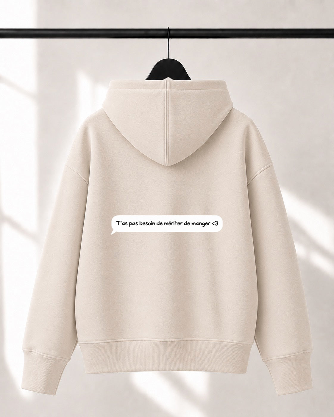 Hoodie Lusso unisexe «Texto du coeur»