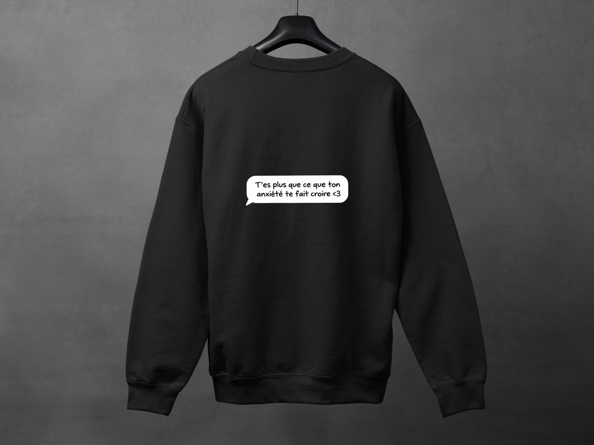 Crewneck unisexe «Texto du coeur»