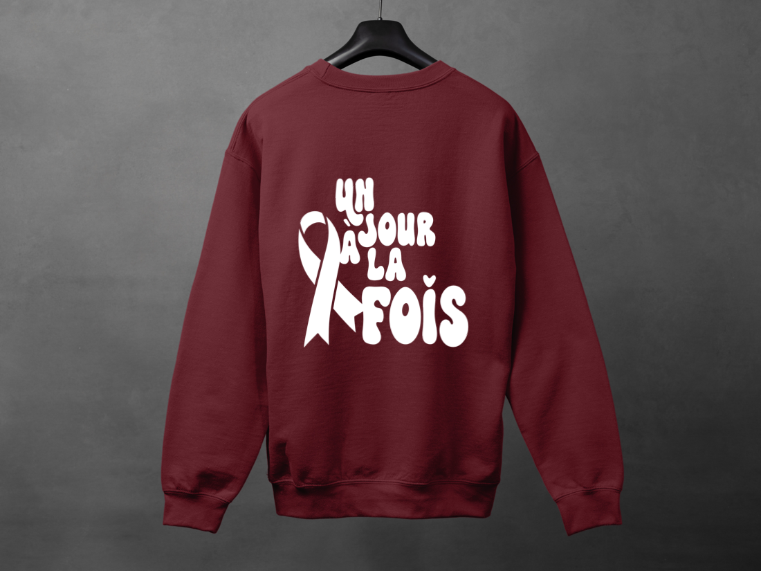 Crewneck unisexe «Un jour à la fois»
