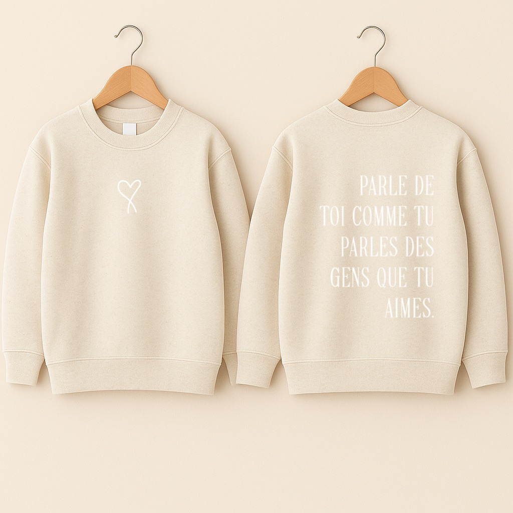 Crewneck bébé «Parle de toi avec amour»