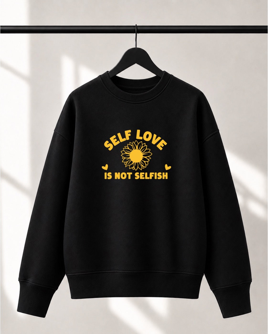 Crewneck Lusso unisexe «Self love is not selfish»