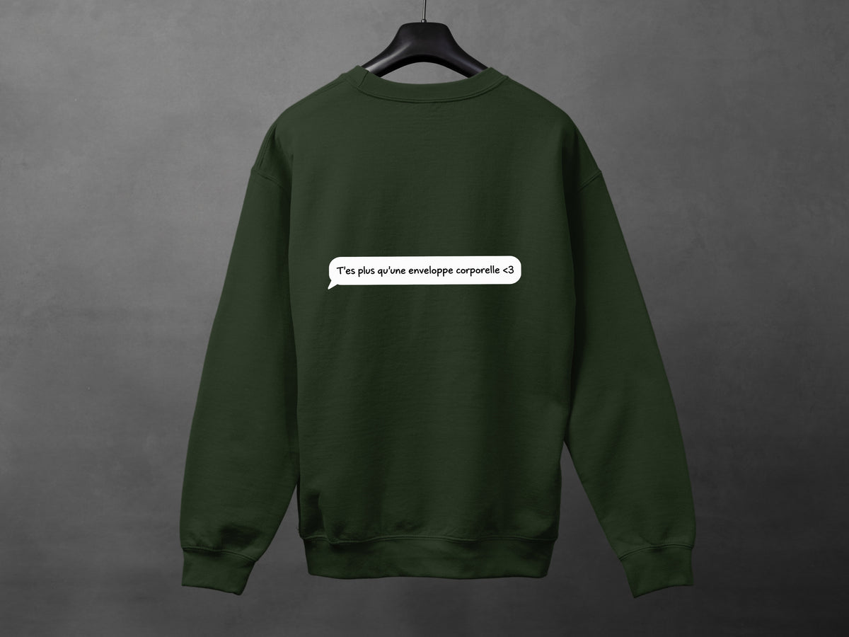 Crewneck unisexe «Texto du coeur»