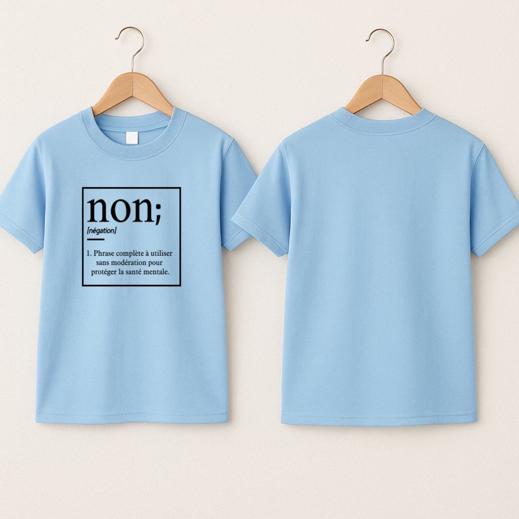 T-shirt bébé « Non est une phrase complète »