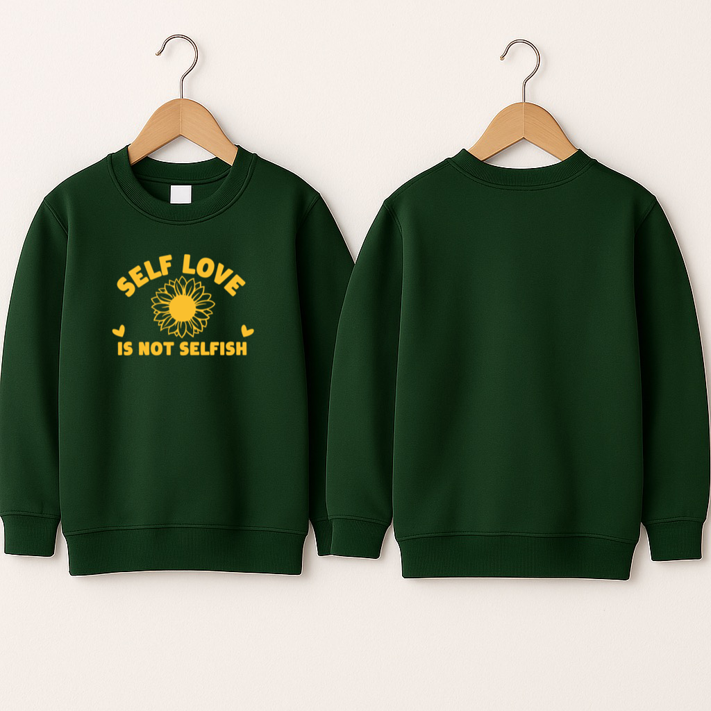 Crewneck enfant «Self love is not selfish»