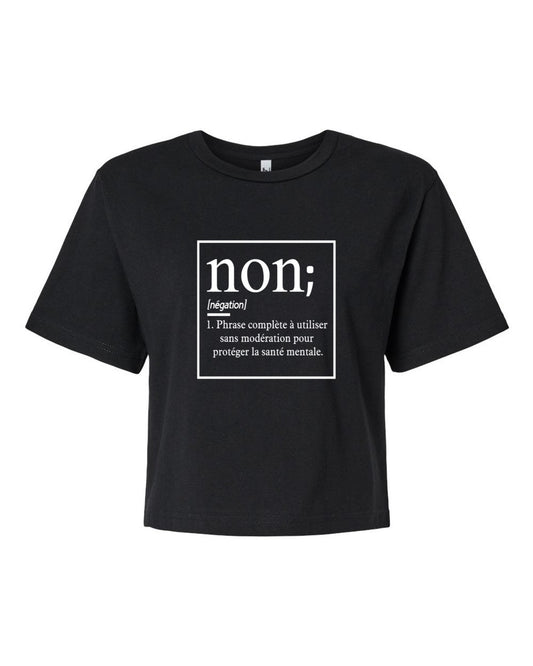 T-shirt court « Non est une phrase complète »