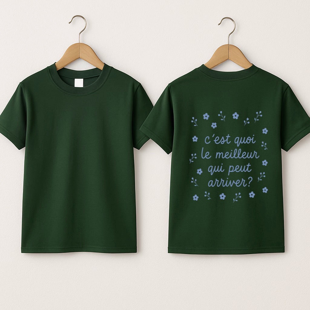 T-shirt enfant «C'est quoi le meilleur qui peut arriver?»