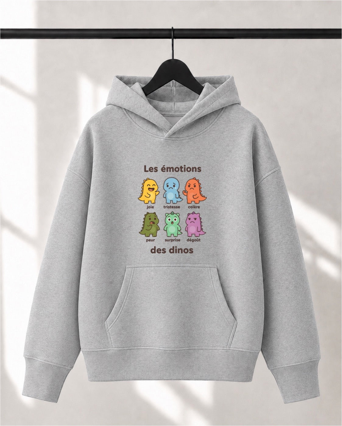 Hoodie Lusso unisexe «Les émotions des dinos»