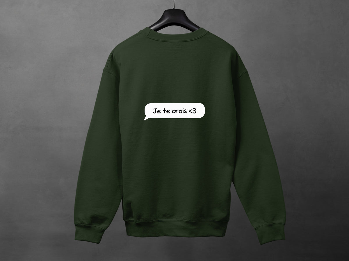 Crewneck unisexe «Texto du coeur»