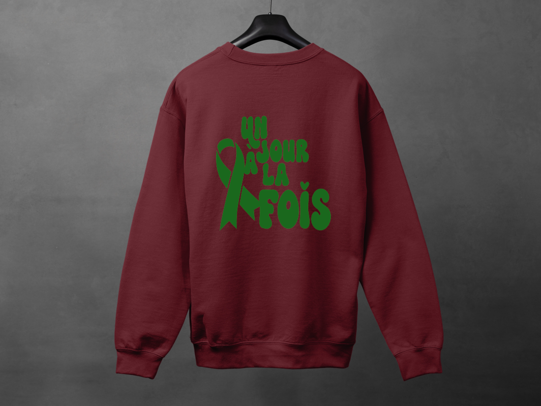 Crewneck unisexe «Un jour à la fois»