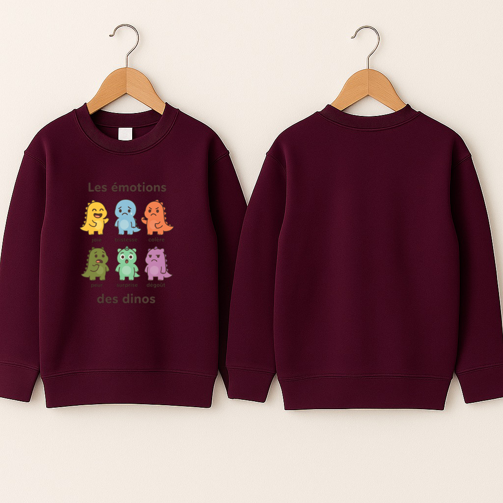 Crewneck enfant «émotions dinos»