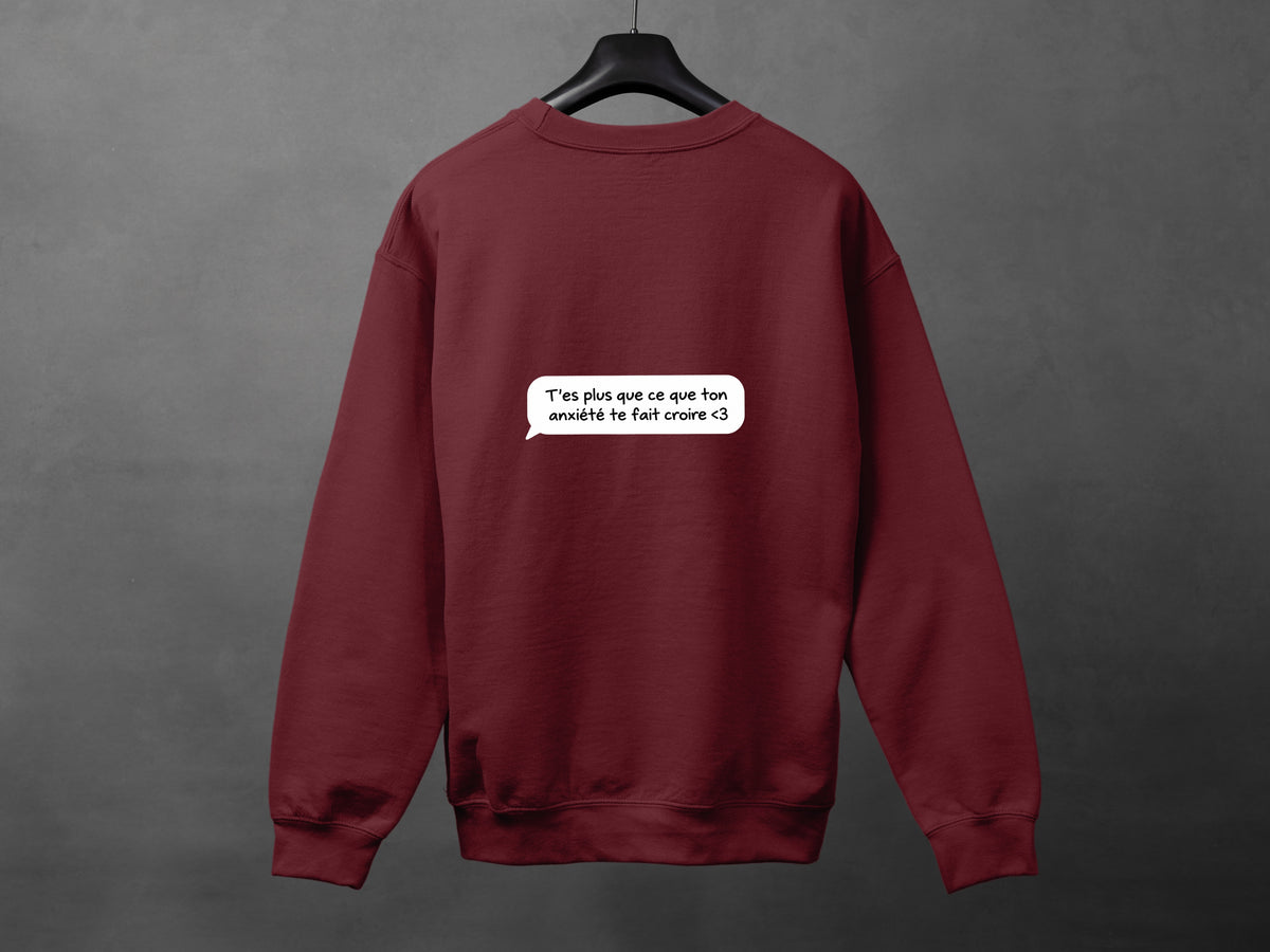 Crewneck unisexe «Texto du coeur»
