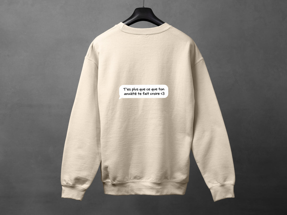 Crewneck unisexe «Texto du coeur»