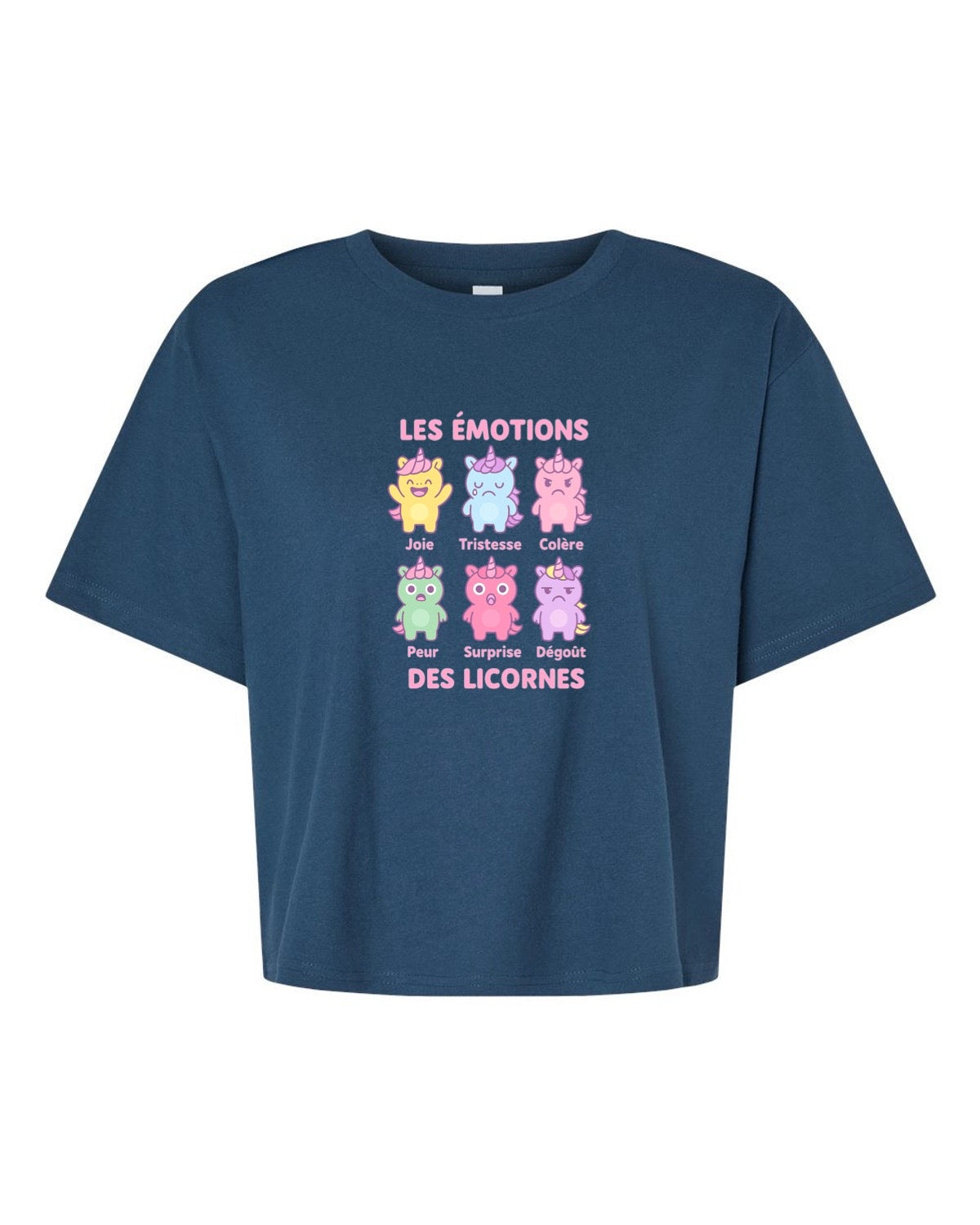 T-shirt court «Émotions licornes»