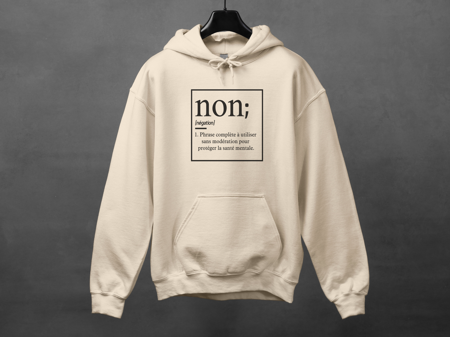 Hoodie unisexe «Non est une phrase complète»