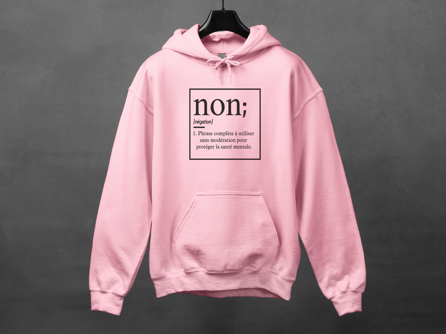 Hoodie unisexe «Non est une phrase complète»