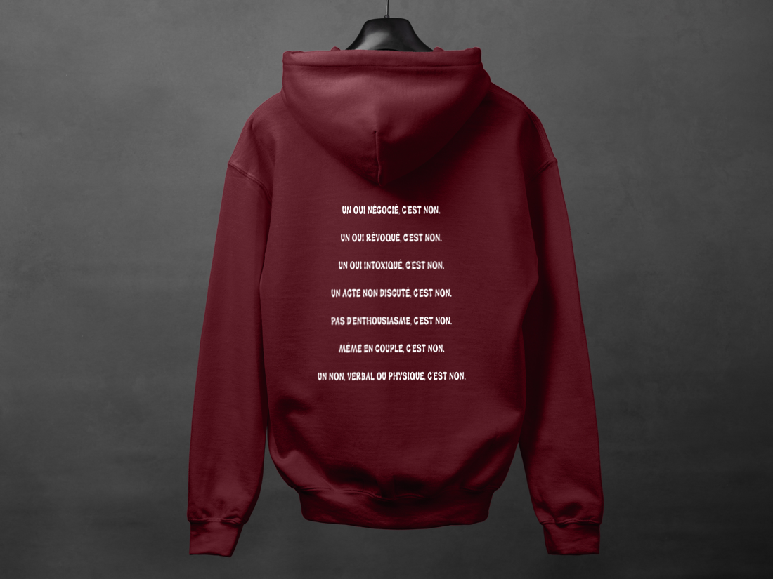 Hoodie unisexe «Non, c'est non»