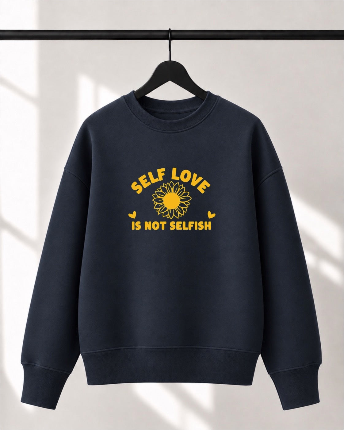 Crewneck Lusso unisexe «Self love is not selfish»