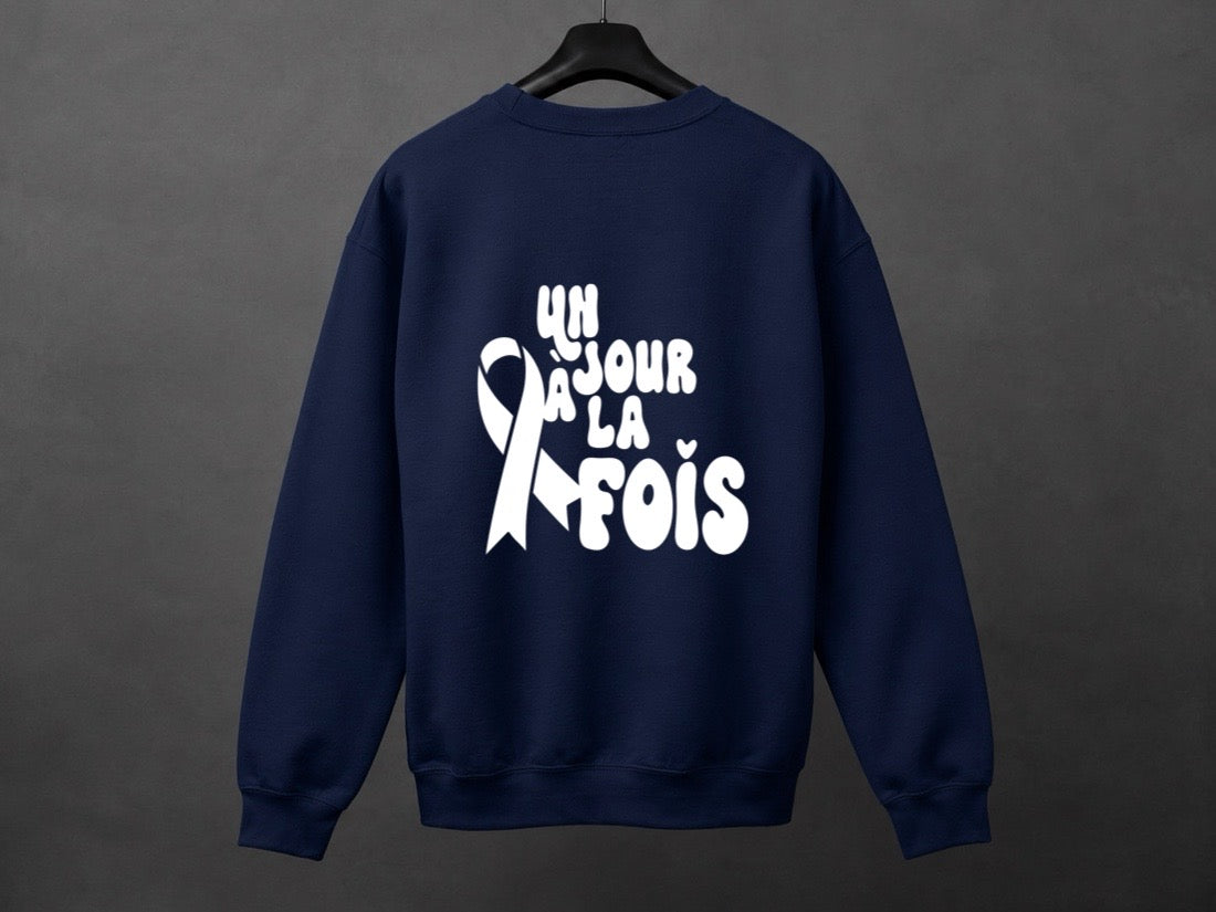 Crewneck unisexe «Un jour à la fois»