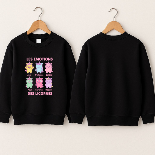 Crewneck bébé «émotions licornes»