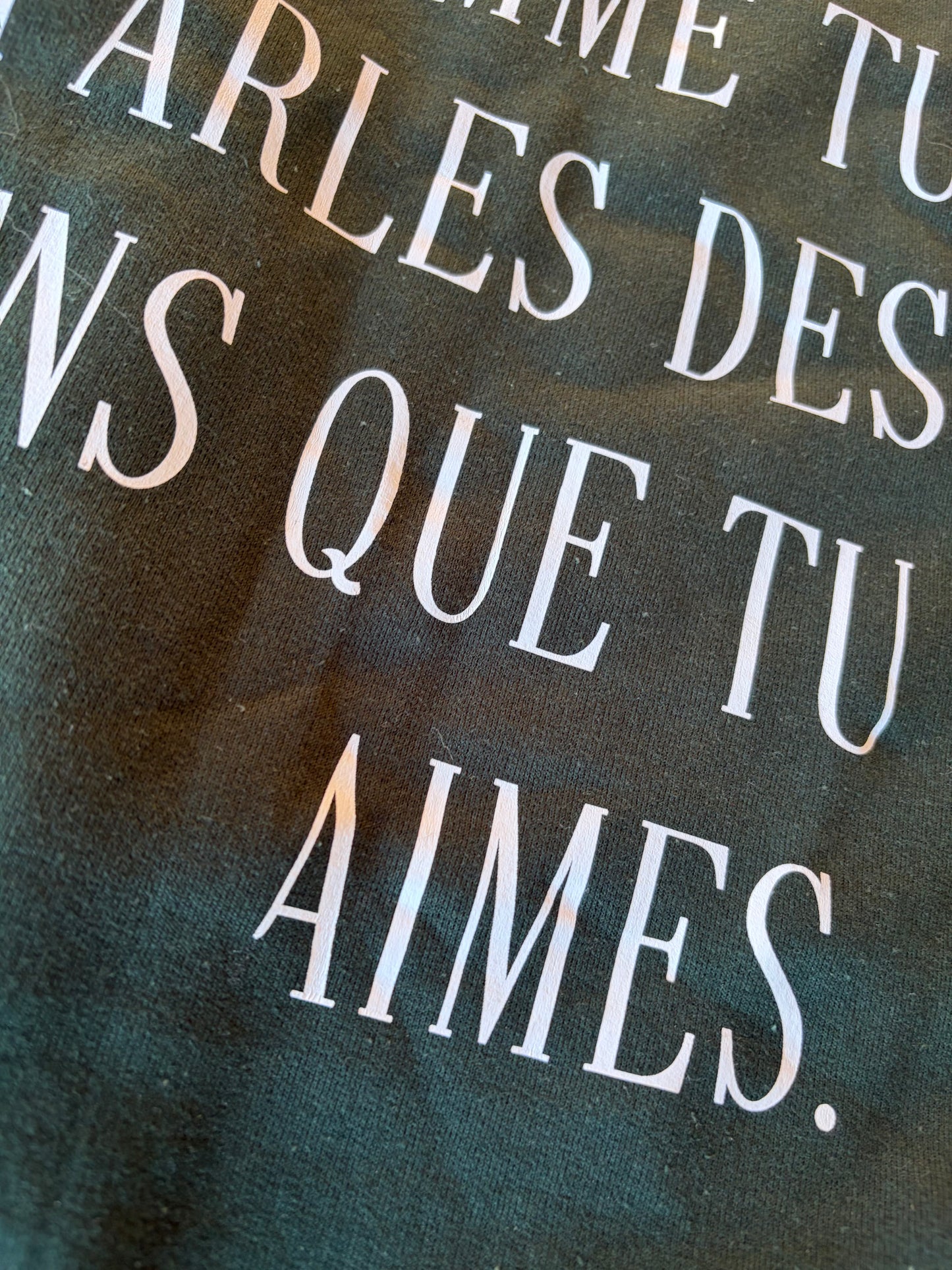 Crewneck unisexe «Parle de toi avec amour» (défaut)