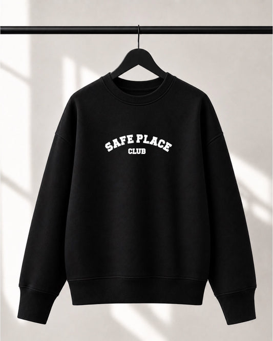 Crewneck Lusso unisexe «Safe place club»