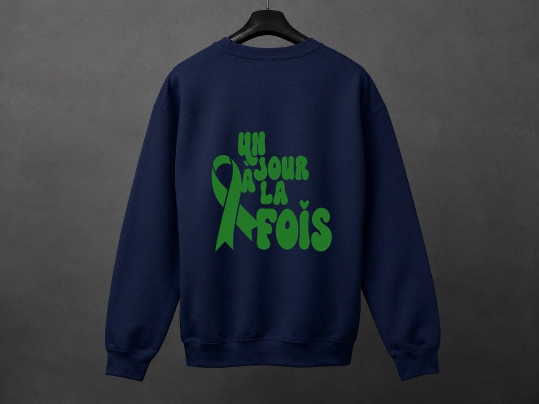 Crewneck unisexe «Un jour à la fois»