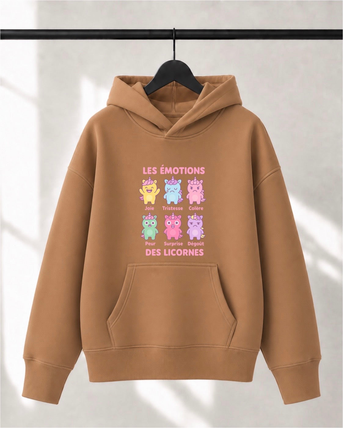 Hoodie Lusso unisexe «Les émotions des licornes»