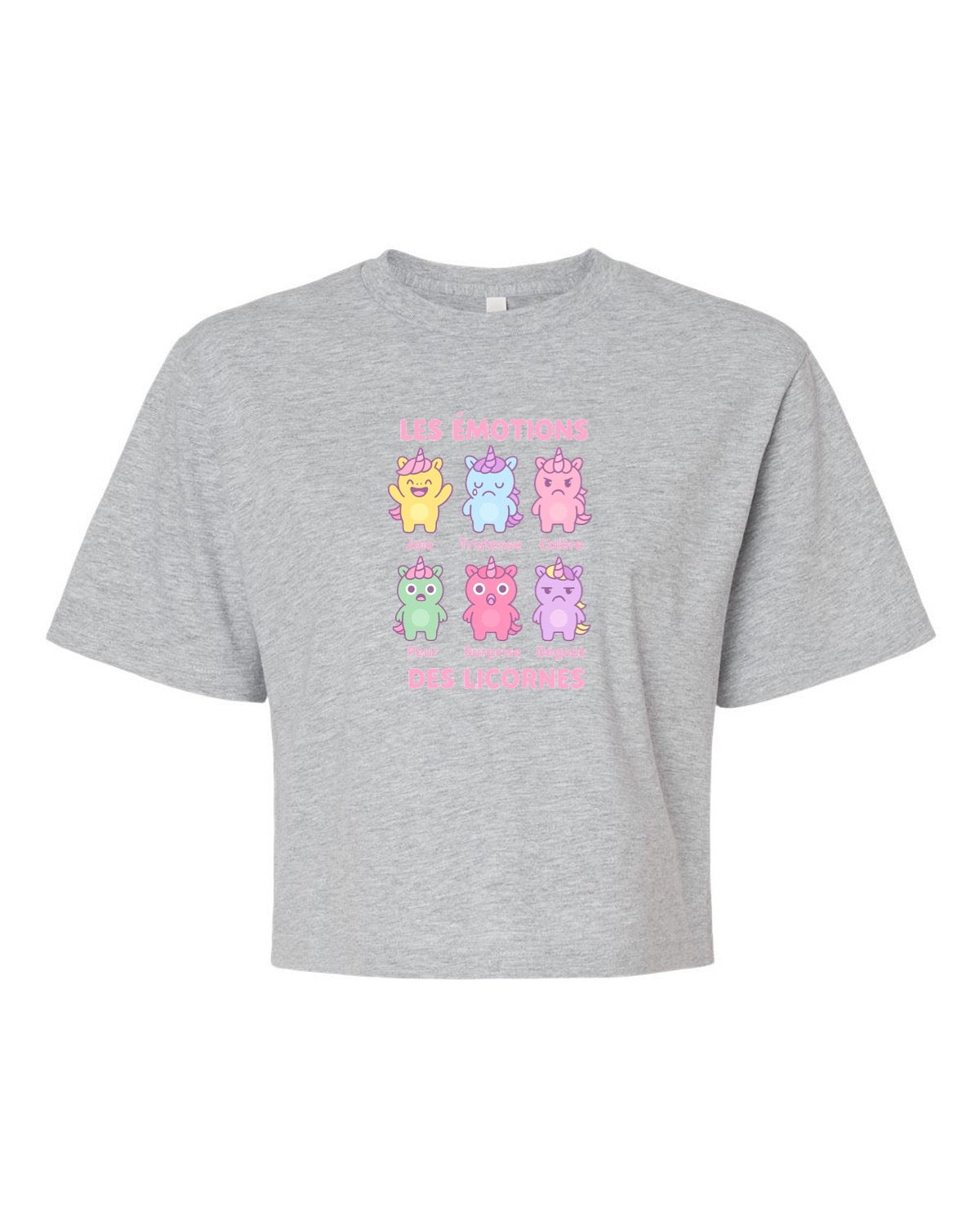 T-shirt court «Émotions licornes»