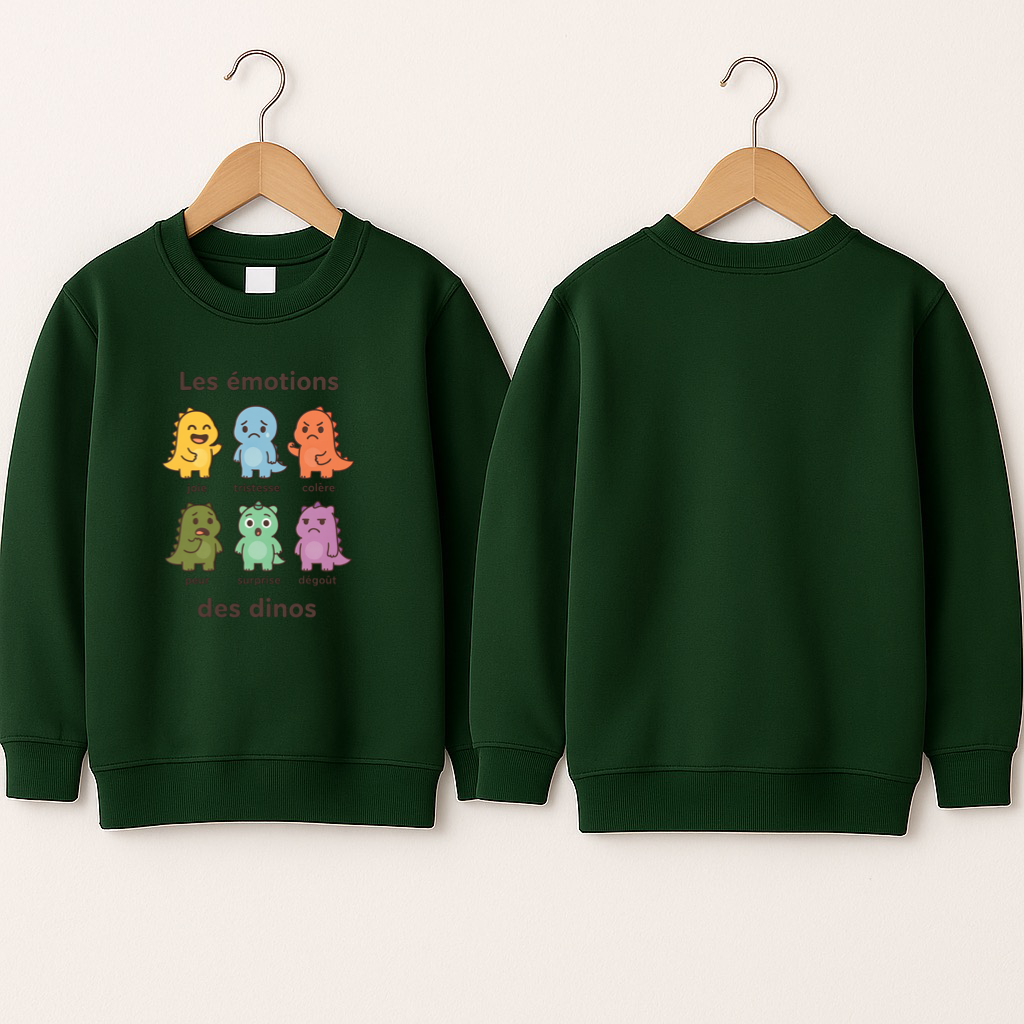 Crewneck enfant «émotions dinos»