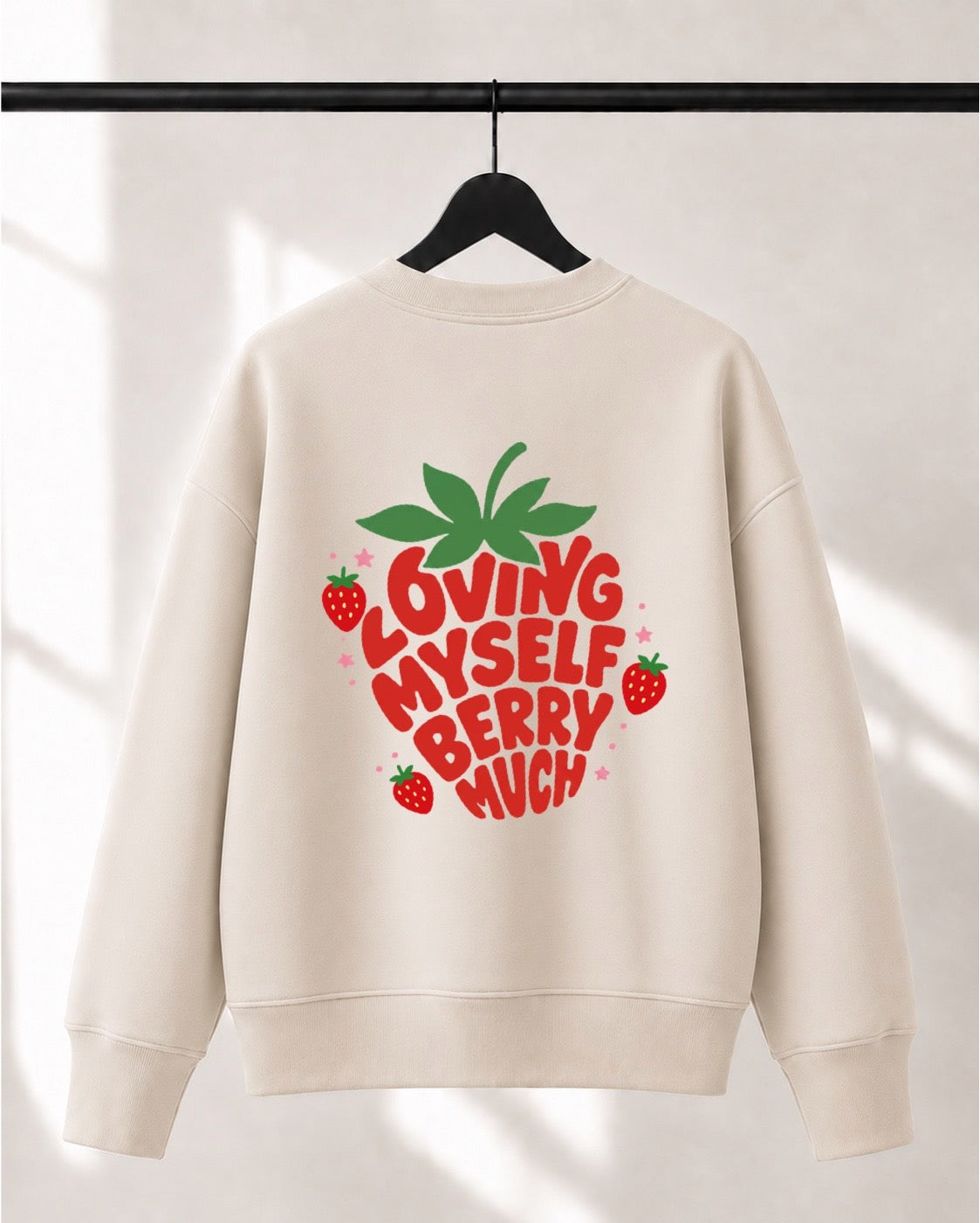 Crewneck Lusso unisexe «Loving myself berry much»
