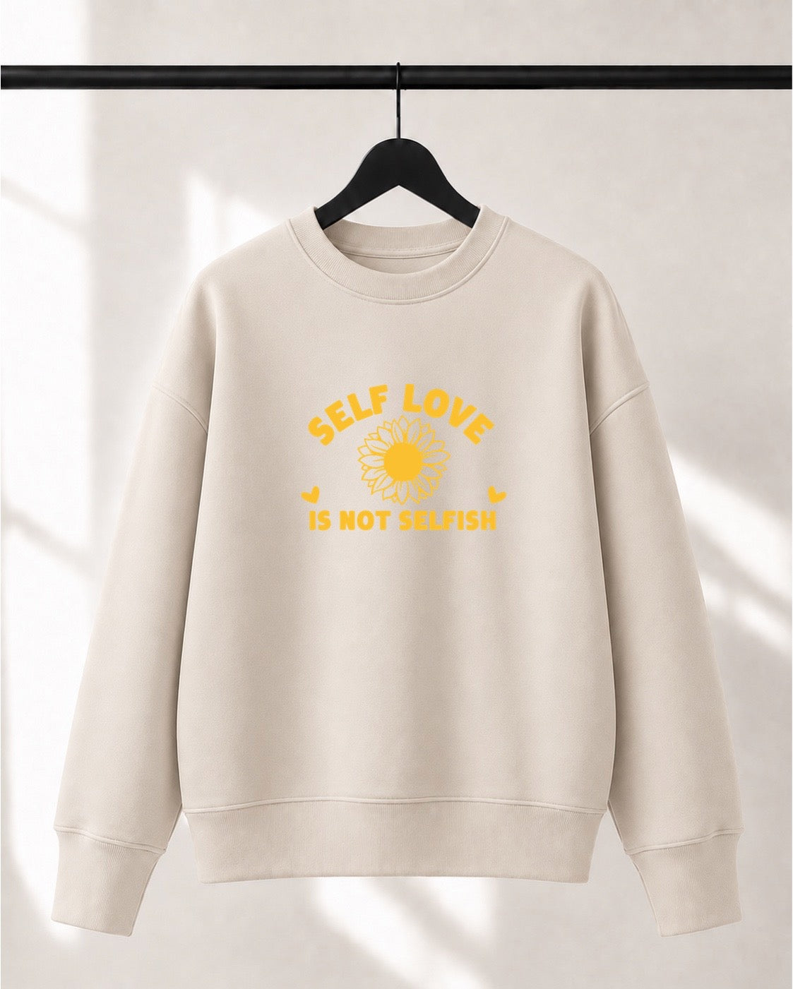Crewneck Lusso unisexe «Self love is not selfish»
