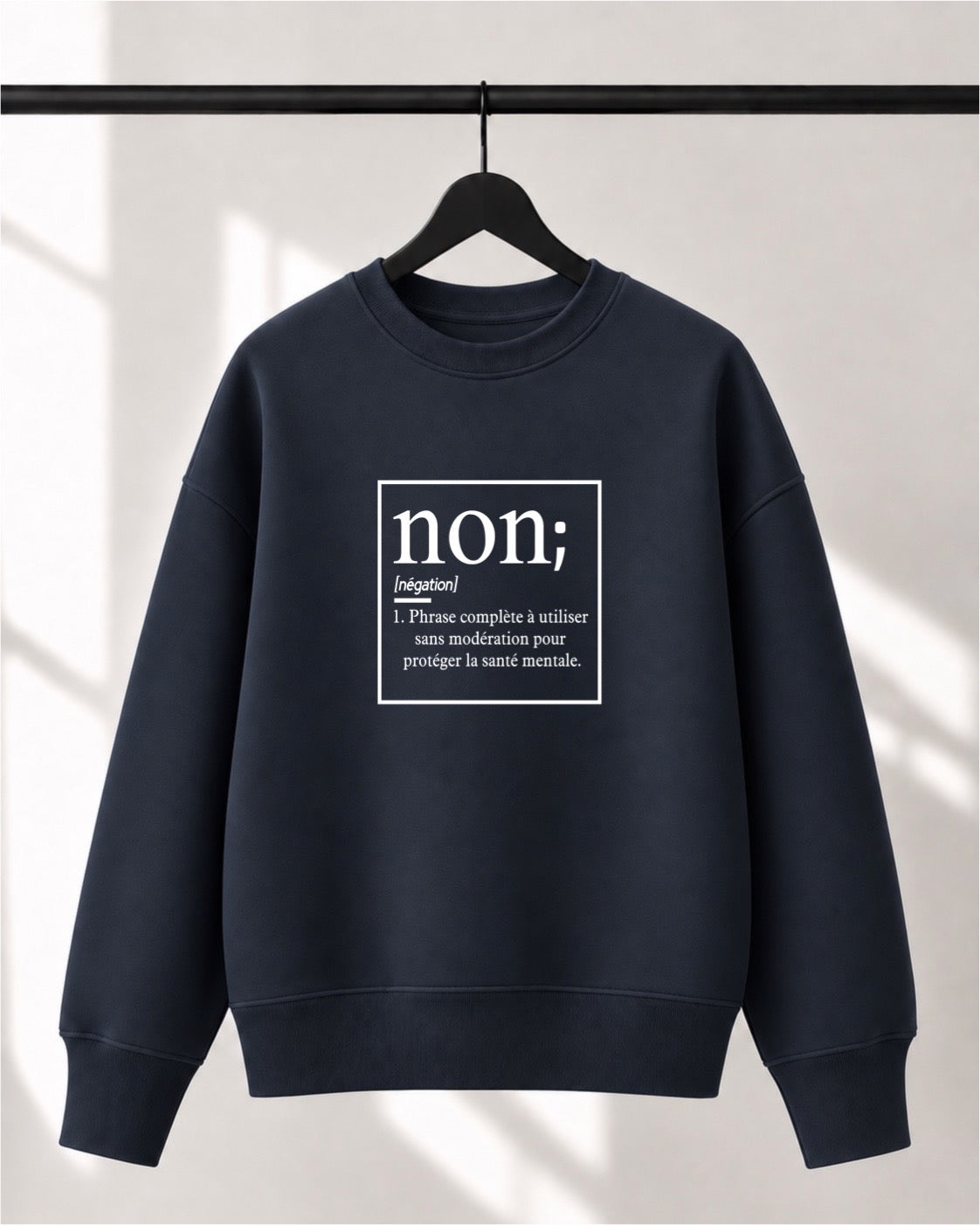 Crewneck Lusso unisexe «Non est une phrase complète»