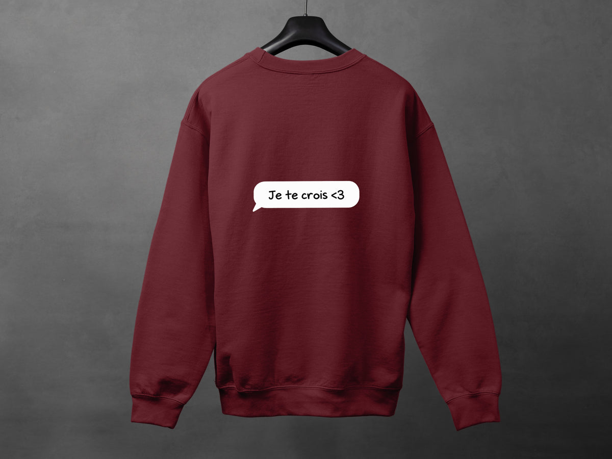 Crewneck unisexe «Texto du coeur»