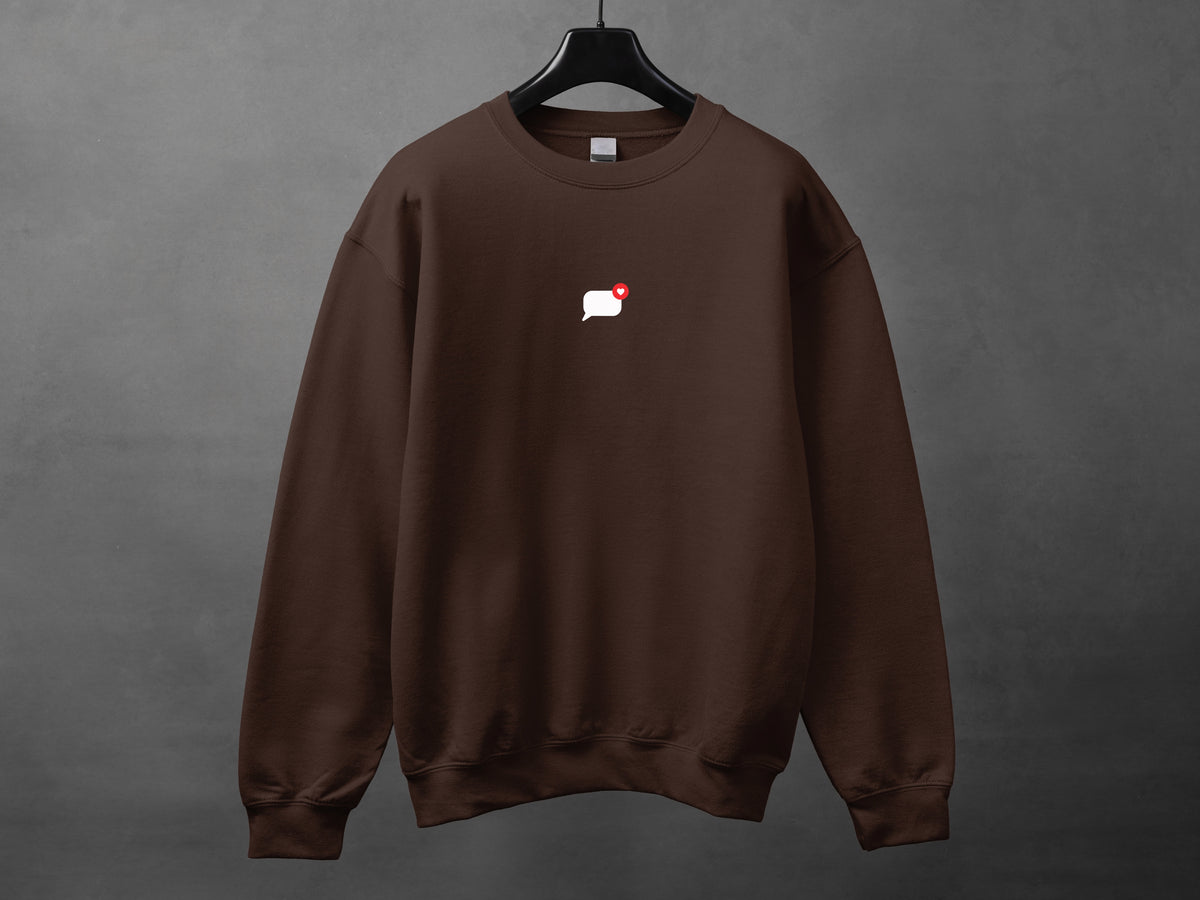 Crewneck unisexe «Texto du coeur»