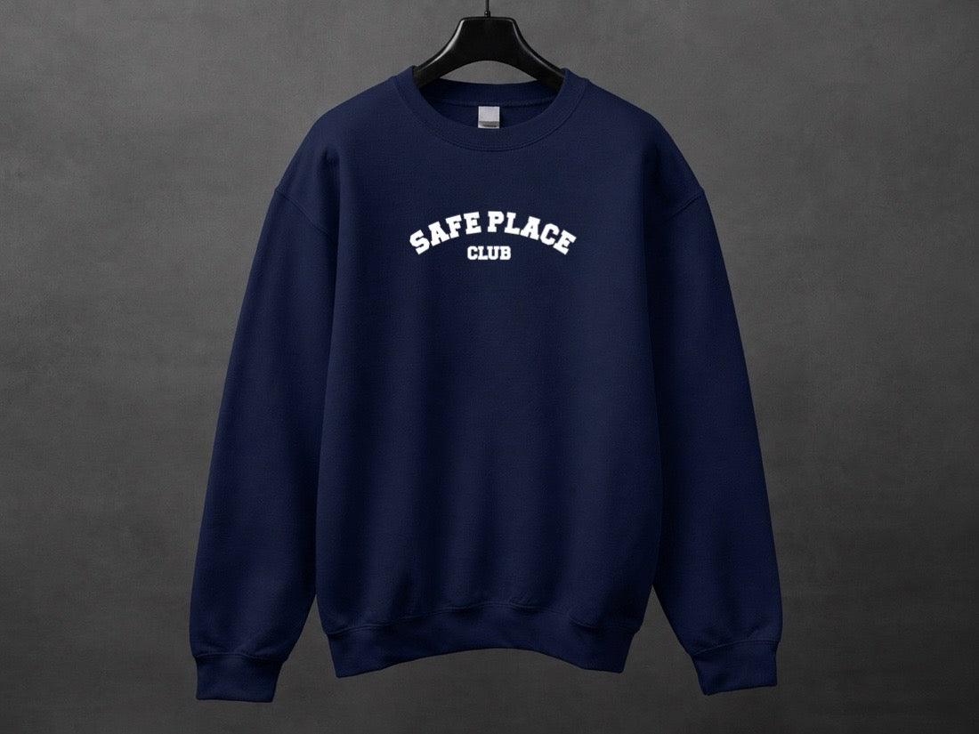 Crewneck unisexe «Safe place club»