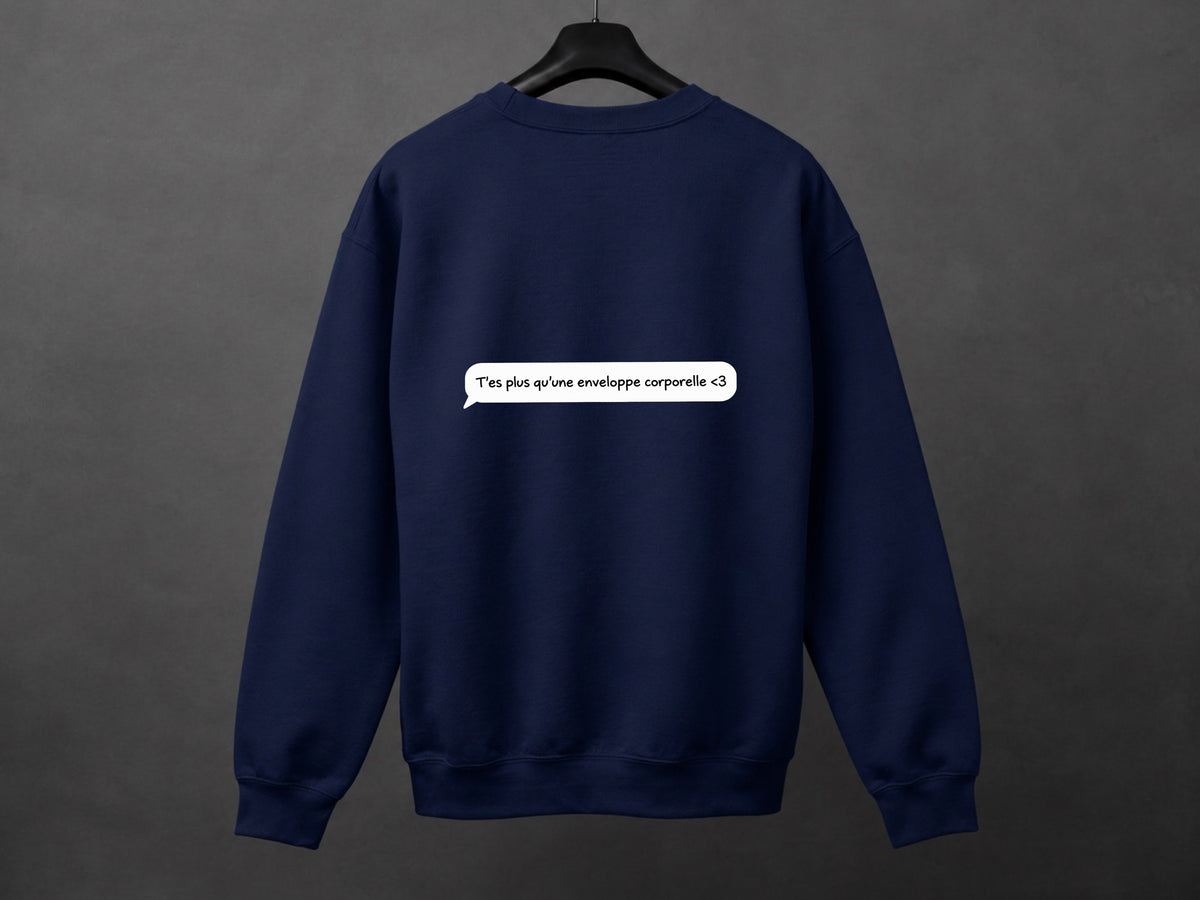 Crewneck unisexe «Texto du coeur»