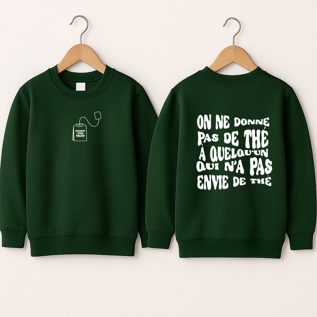 Crewneck enfant «Consen-thé-ment»