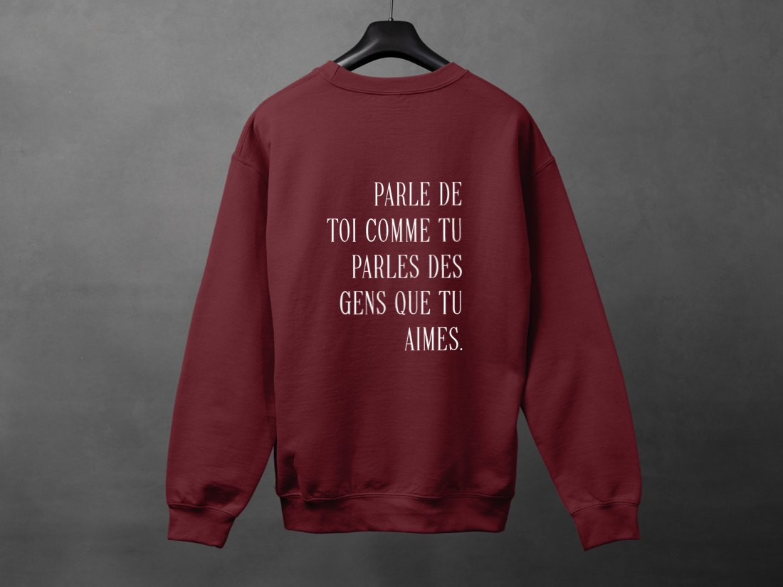 Crewneck unisexe «Parle de toi avec amour»