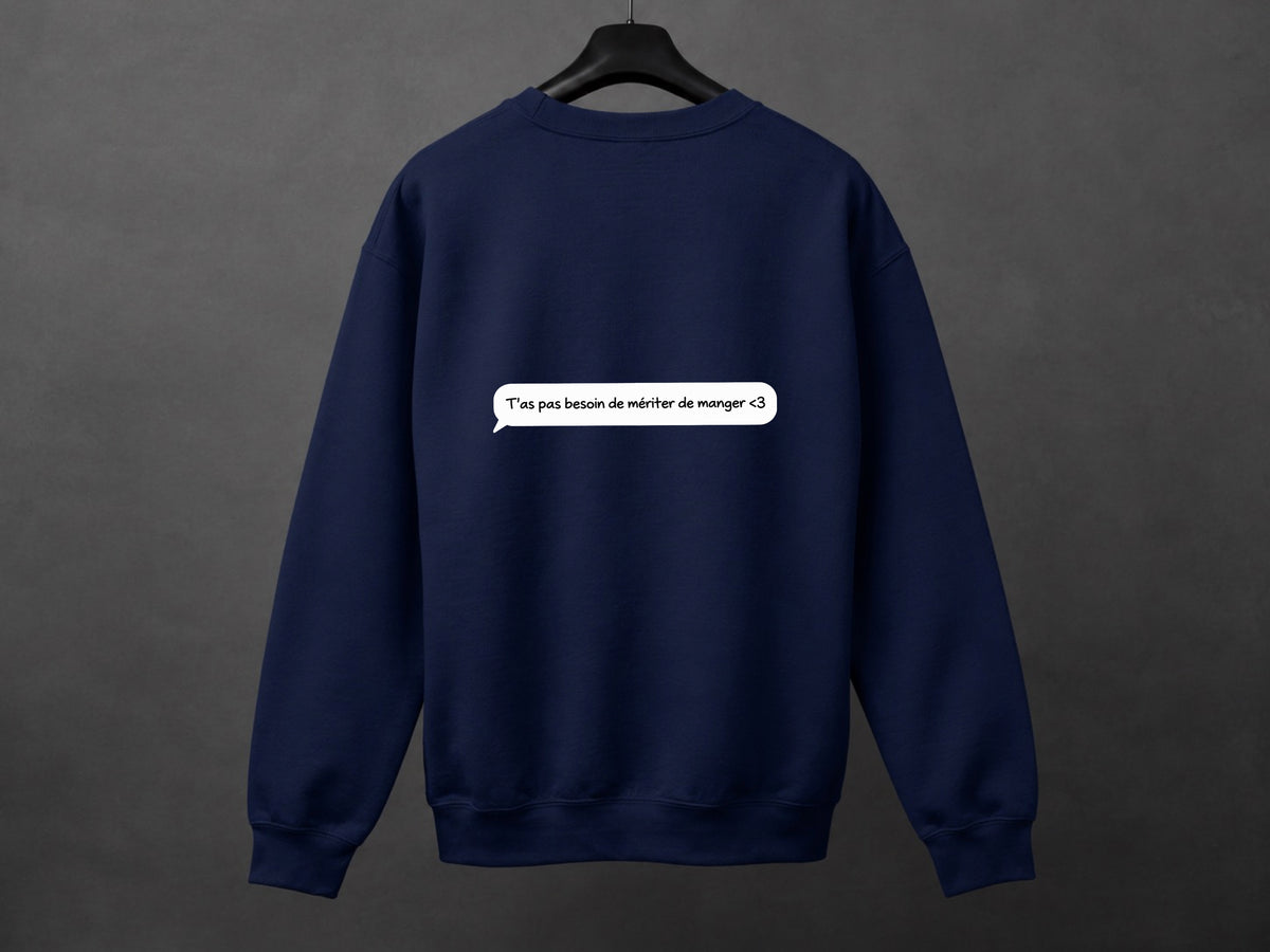 Crewneck unisexe «Texto du coeur»