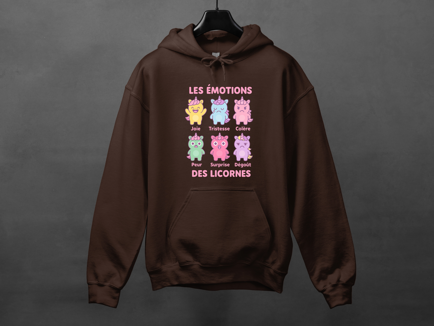 Hoodie unisexe «Émotions licornes»