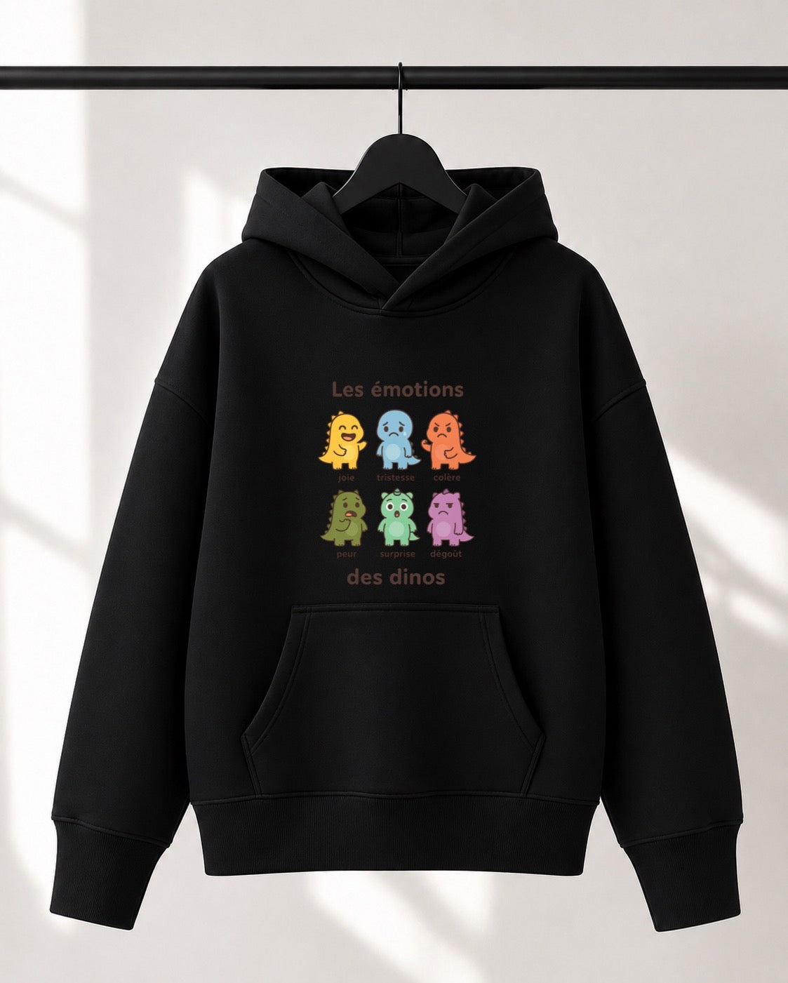 Hoodie Lusso unisexe «Les émotions des dinos»
