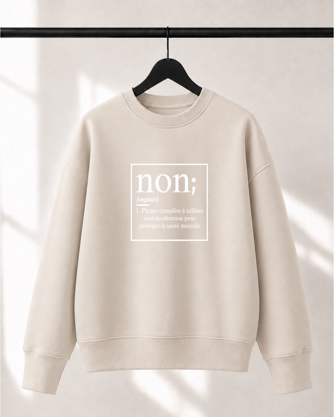 Crewneck Lusso unisexe «Non est une phrase complète»