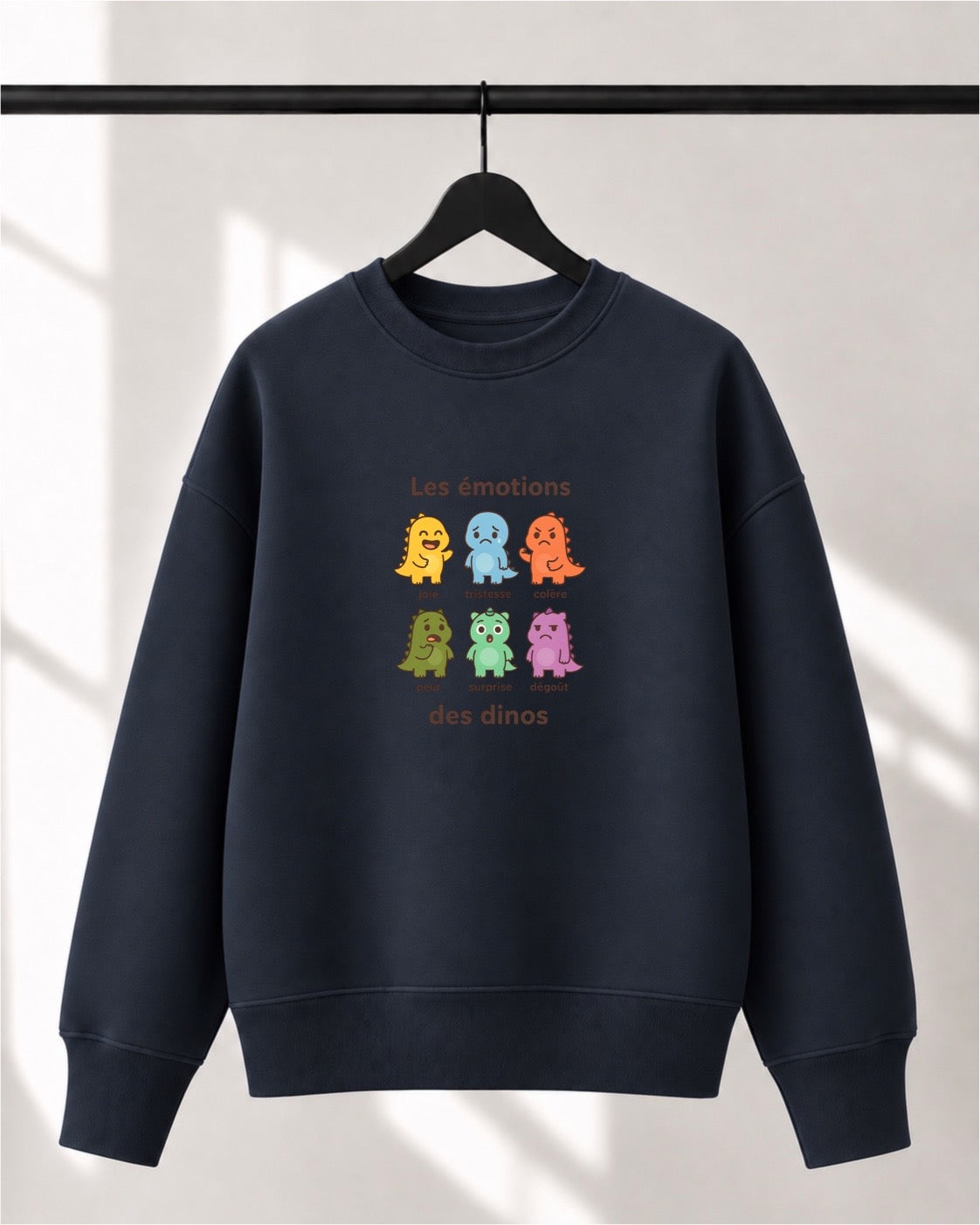 Crewneck Lusso unisexe «Les émotions des dinos»