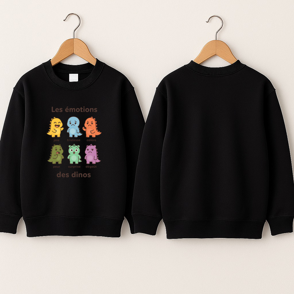 Crewneck enfant «émotions dinos»