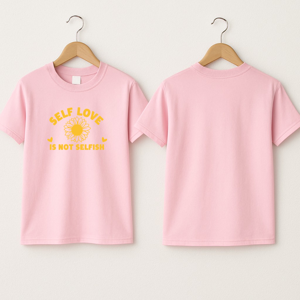 T-shirt bébé « Self love is not selfish »