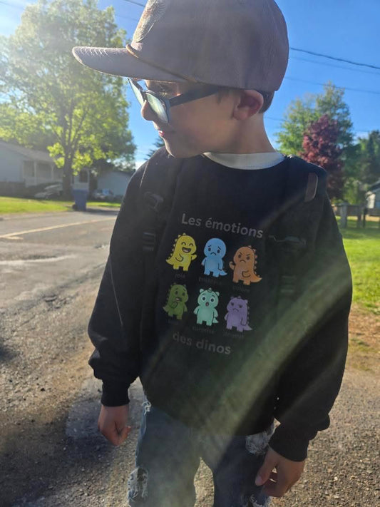 Crewneck enfant «émotions dinos»