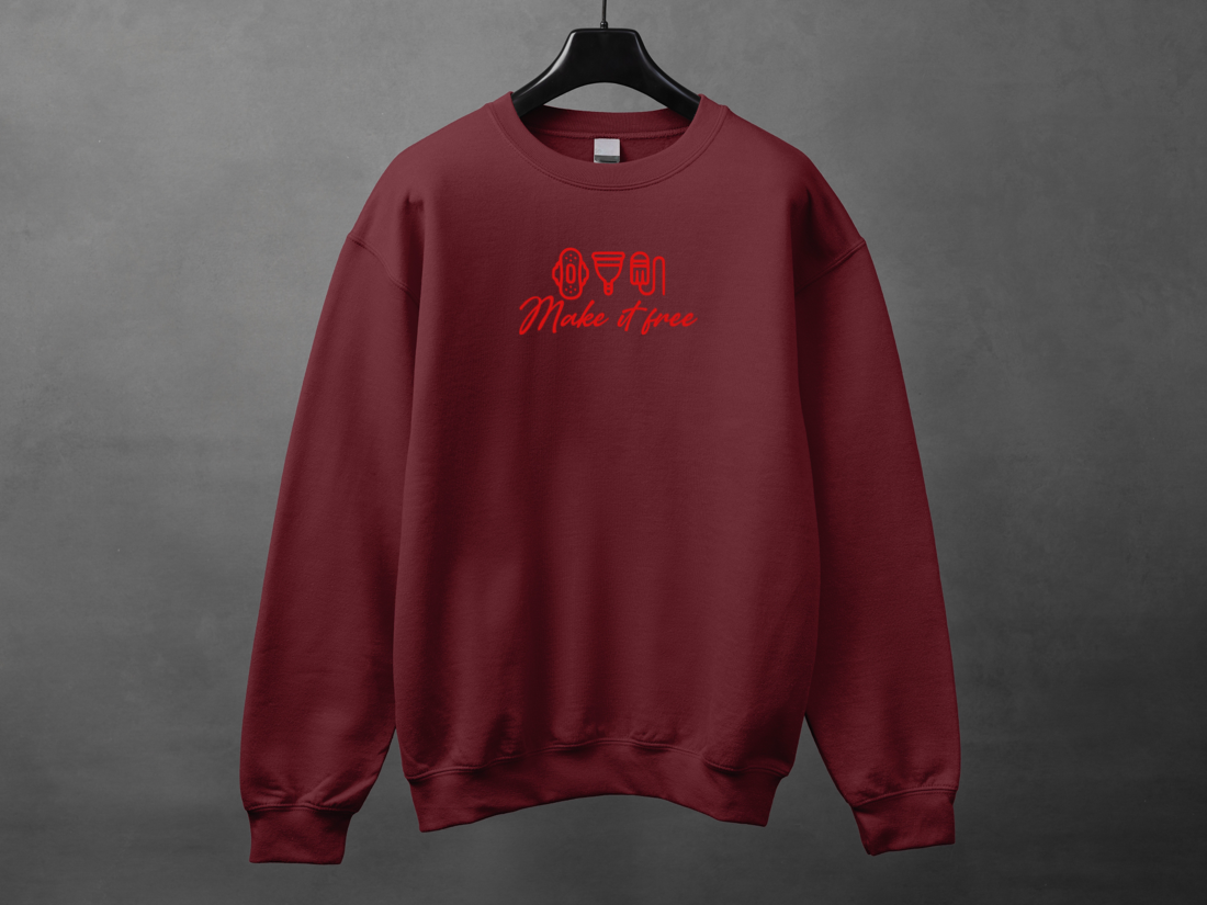 Crewneck unisexe «Make it free»